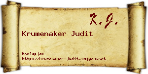 Krumenaker Judit névjegykártya